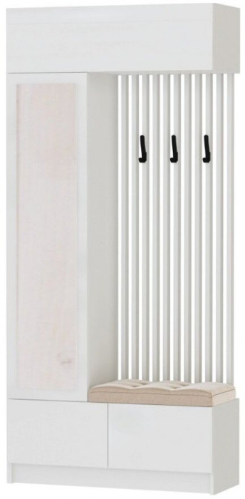 Модульная прихожая "Руэлла", композиция 2 - Белый