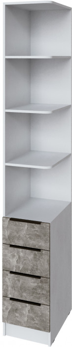 Шкаф Мадрид, композиция 10, Белый/Ателье светлое