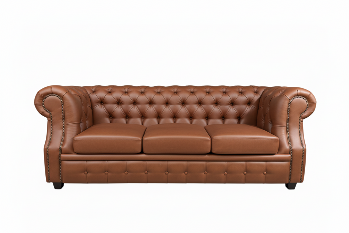 Диван Честер ЛОФТ 3-х местный, светло-коричневый