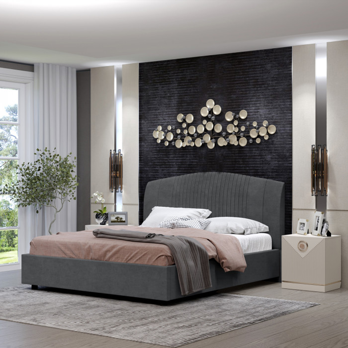 Кровать-12М с подъёмным  основанием 1400 графит