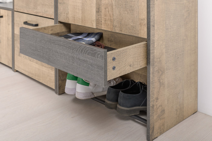 Трувор Прихожая 232, дуб гранж песочный/интра