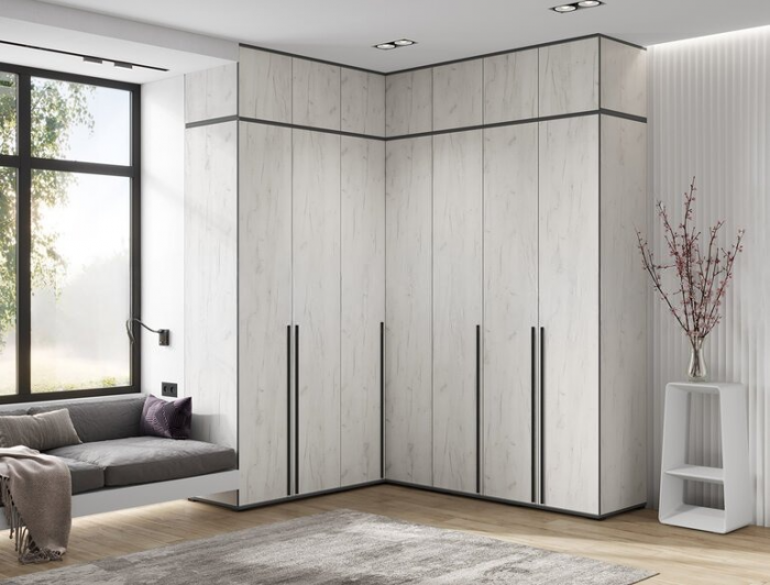 Норд Шкафы угловая композиция, Дуб крафт белый