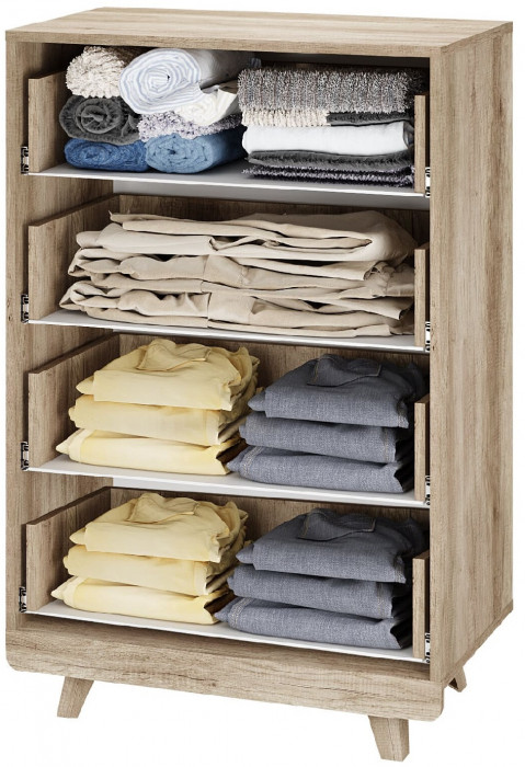 Комод "Мегаполис" КМ-02 Дуб каньон/Ф04 антик серебро