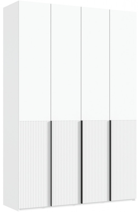 Марвэл Шкаф 4-х створчатый 1600, Белый/Браш вайт