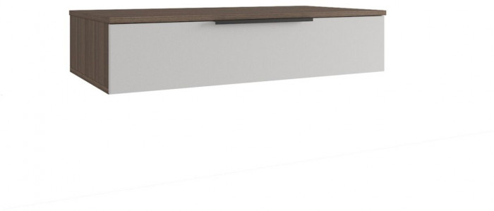 МС Роза Тумба подвесная 900.2, Ройс+ ручка скоба, Орех Франклин карамель/Белый софт