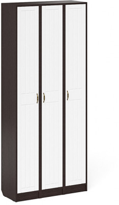 Прихожая П-6 Пенал 3 штуки, цвет венге/фасады МДФ белое дерево фрезеровка прованс, ШхГхВ 90х35х210 см., универсальная сборка