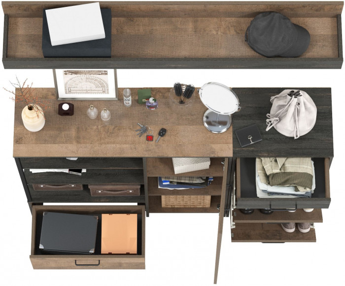 Трувор Прихожая 172, дуб гранж песочный/интра