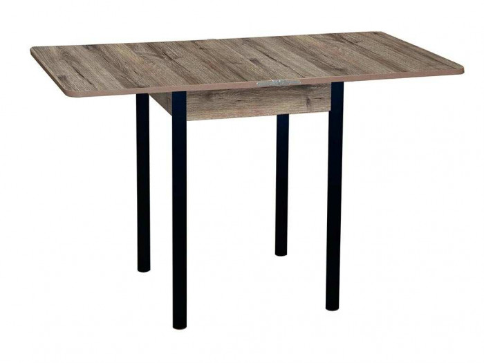 Эко 60х60 стол обеденный раскладной / велингтон/черный