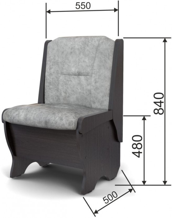 Скамья Лотос 550 венге/графит