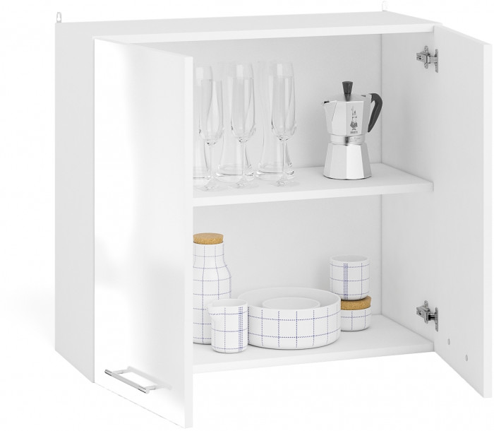 Кухня Мебель--24 ШВ800 Шкаф 80 см., корпус белый/фасад МДФ белый глянец