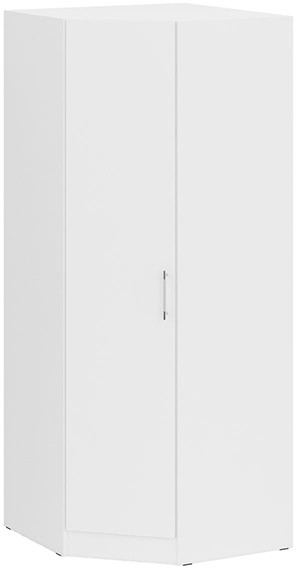 Стандарт Шкаф угловой, цвет белый, ШхГхВ 81,2х81,2х200 см., универсальная дверь, боковина для соединения со шкафами глубиной 52 см.