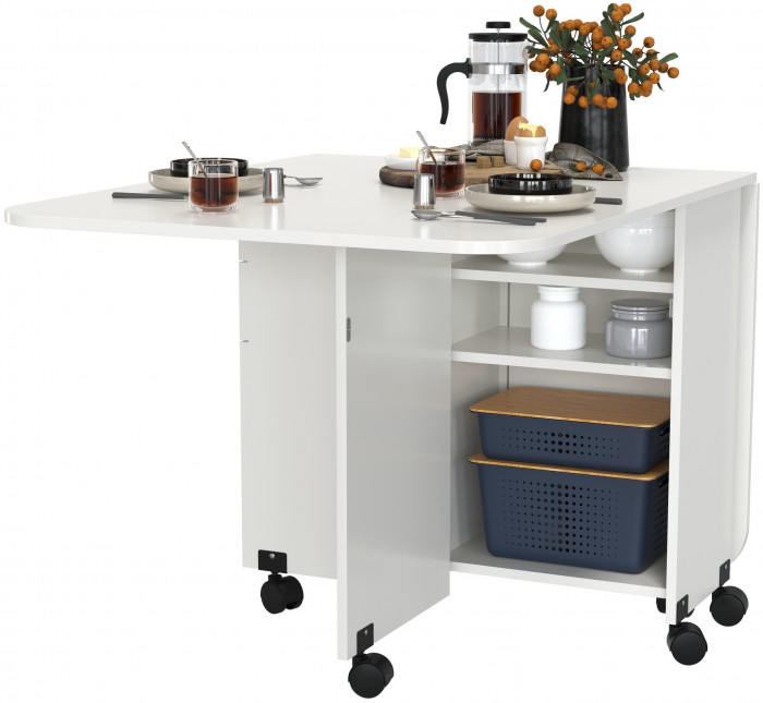 Стол-книжка с ящиками 1-6702бел, белый