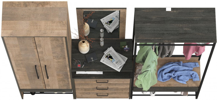 Трувор Прихожая 236, дуб гранж песочный/интра