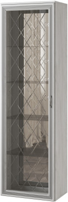 Ливорно Пенал-витрина ЛШ-8 ясень анкор светлый патина серебро