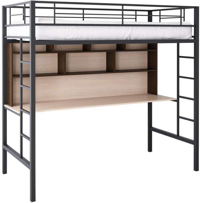 Кровать-чердак Севилья 1.2 (Дуб молочный, Коричневый)