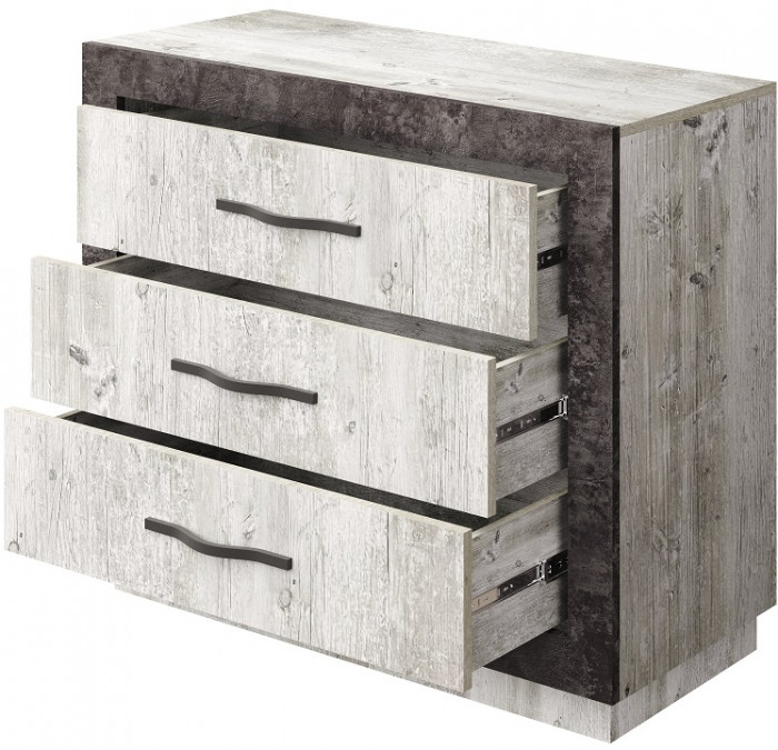 Набор мебели для спальни "Эстель" - Дуб полярный/Сосна натуральная