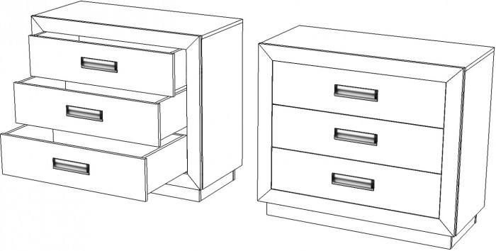Набор мебели для спальни "Эстель" - Дуб полярный/Сосна натуральная