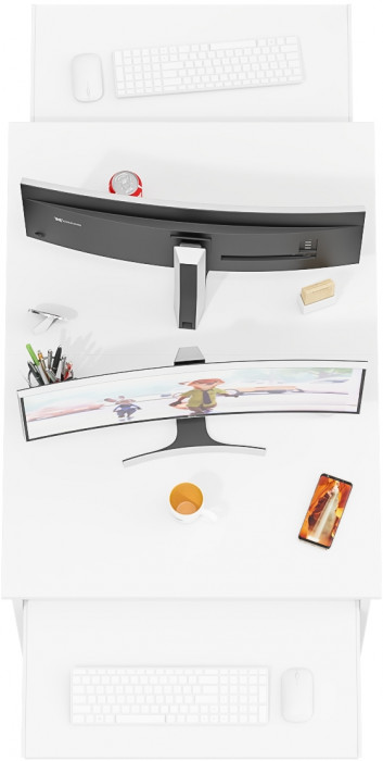 Два стола компьютерных С-МД-СК11-1, белый шагрень