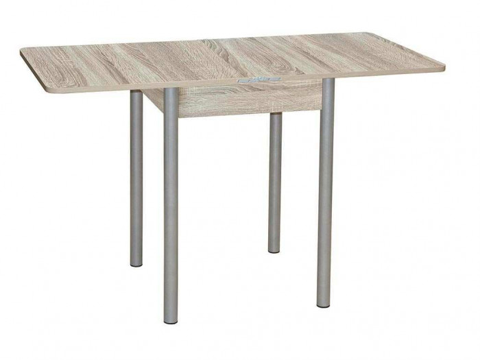 Эко 60х60 стол обеденный раскладной / Дуб сонома/металлик