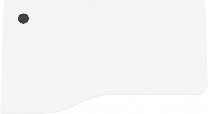 Стол письменный С-МД-1-04, цвет белый шагрень, ШхГхВ 130х75х74 см., универсальная сборка