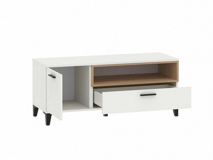 НМ 013.42 тумба ТВА Bergen белый/Дуб Бунратти