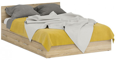 Стандарт Кровать с ящиками 1400, дуб сонома