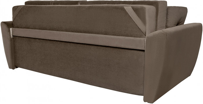 Диван-кровать Амстердам Люкс, 160х195, еврокнижка, пружинный блок, велюр, коричневый