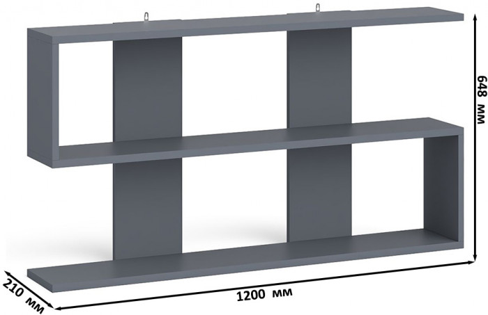 Мори компьютерный стол МС-16 левый + Комод МК1200.8 + Полка 1200, графит