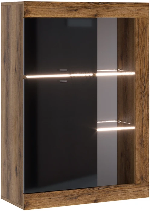 Прага Модульная Гостиная, вариант №2, делано/Черный глянец