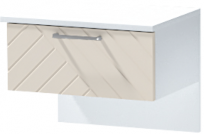 Тумба приставная "Иннэс-7", Белый/Тирамису матовый