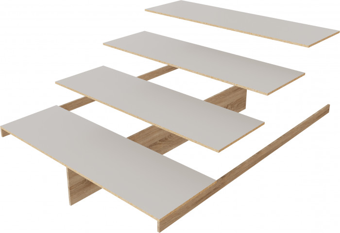 Толедо Кровать 140 белый, настил ЛДСП