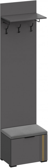 Модульная Прихожая Эмэ, набор №3, Графит/Графит золото, Simple 27