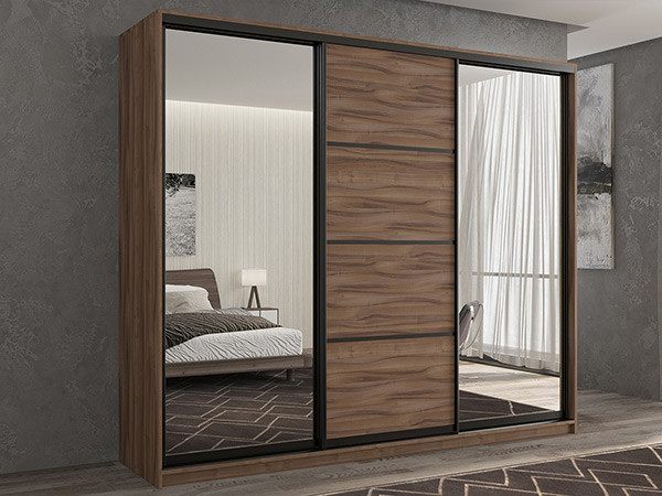 Шкаф-купе Кааппи 3 Орех Тьеполло 180х45х230 см