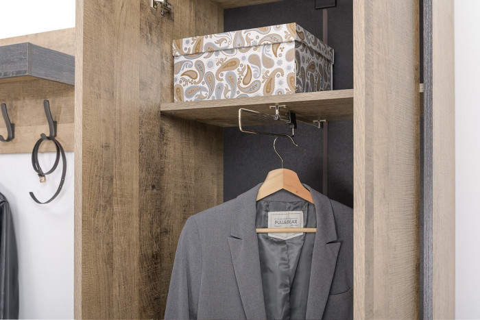 Трувор Прихожая 243, дуб гранж песочный/интра