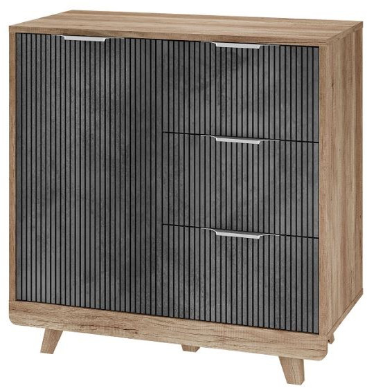 Комод "Мегаполис" КМ-12 Дуб каньон/М25 бетон графит