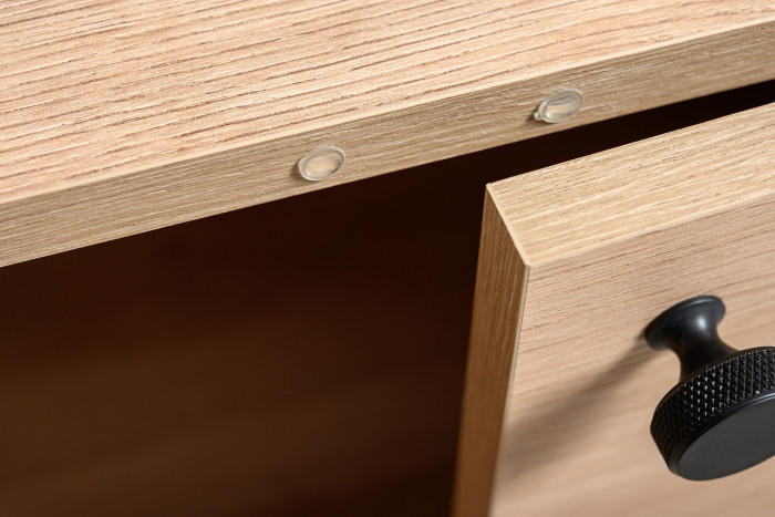 Брюс Комод-тумба 16.233 + Брюс Комод-тумба 16.233, цвет чёрный/Battle rock Santiago, ШхГхВ 226,8х38,3х85,6 см., универсальная сборка