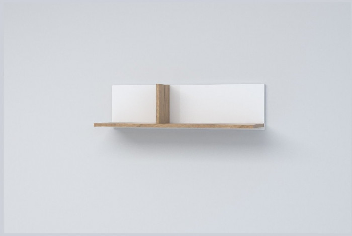 Эго Полка ПЛ-1 (Глянец Белый/Дуб Крафт Золотой)