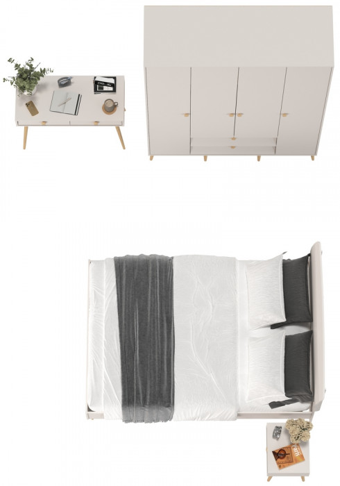 Афина Спальня 33-1400, кашемир серый