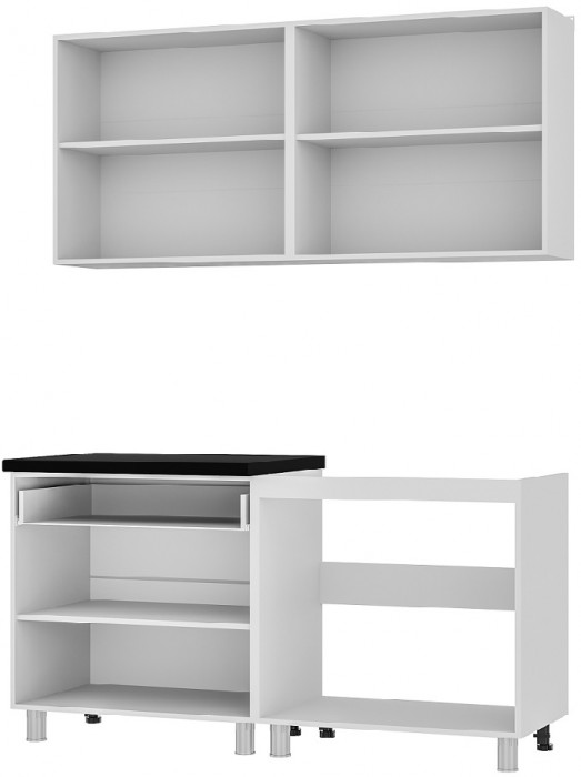 Кухня Крафт 1,6 м, Крафт, Черный янтарь