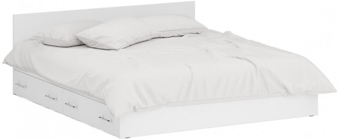 Кровать с ящиками 1800 + Пенал Стандарт, белый