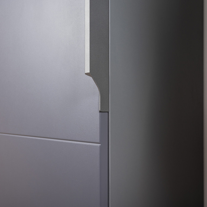 Октава Прихожая 17, серый графит/дуб крафт золотой/фасады МДФ серый графит