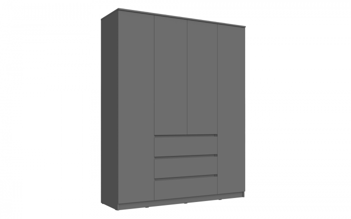 Челси Шкаф 1600 (Белый глянец, Белый)