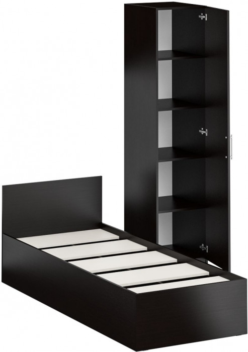 Кровать 0800 + Пенал Стандарт, венге