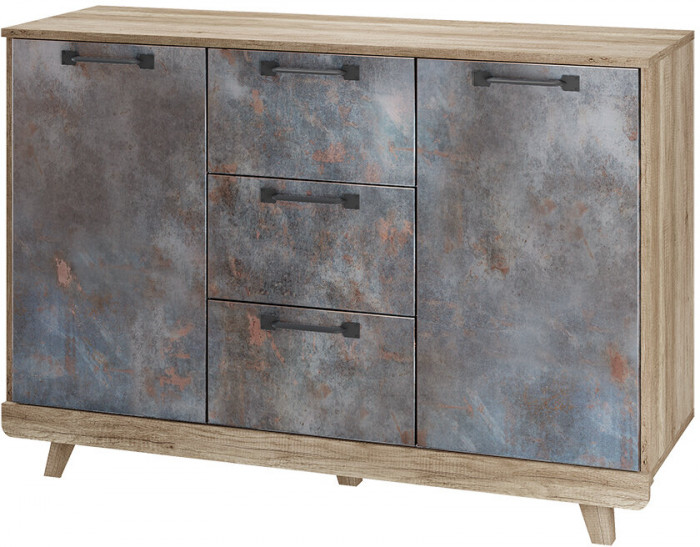 Комод "Мегаполис" КМ-15 Дуб каньон/М20 меркурий