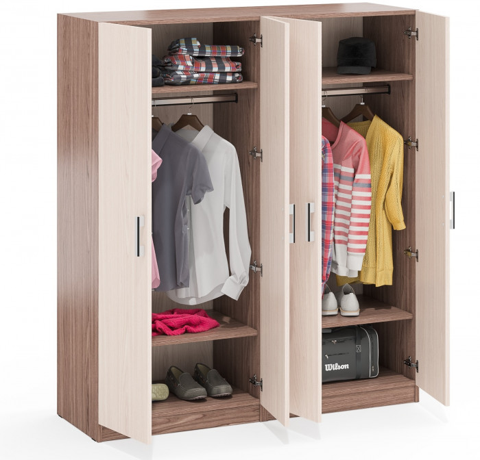 Два Шкафа С-МД-СК9Ш к компьютерному столу С-МД-СК9, цвет ясень шимо светлый/ясень шимо тёмный, ШхГхВ 140х45х160 см.