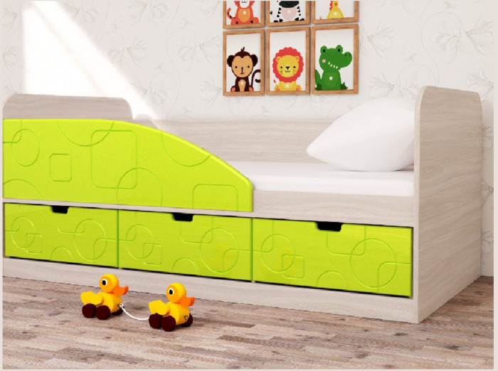 Кровать Бриз-4 80х160 Квадрат (Антарктида/Белый/Правый)