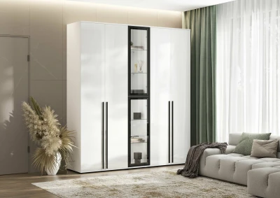 Норд Шкафы 800 + Пенал-стекло 400, Белый