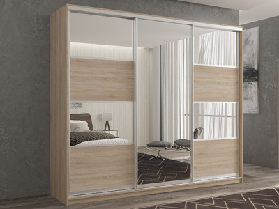 Шкаф-купе Кааппи 5 Сонома Светлый 210х60х230 см