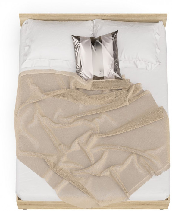 Мори Кровать с ящиками 1600, дуб сонома/белый