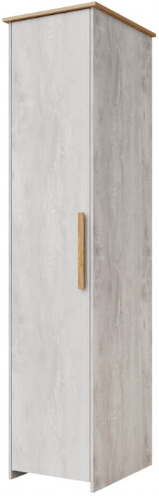 Шкаф-пенал "Скандинавия" - Бетон пайн светлый/Дуб наварра